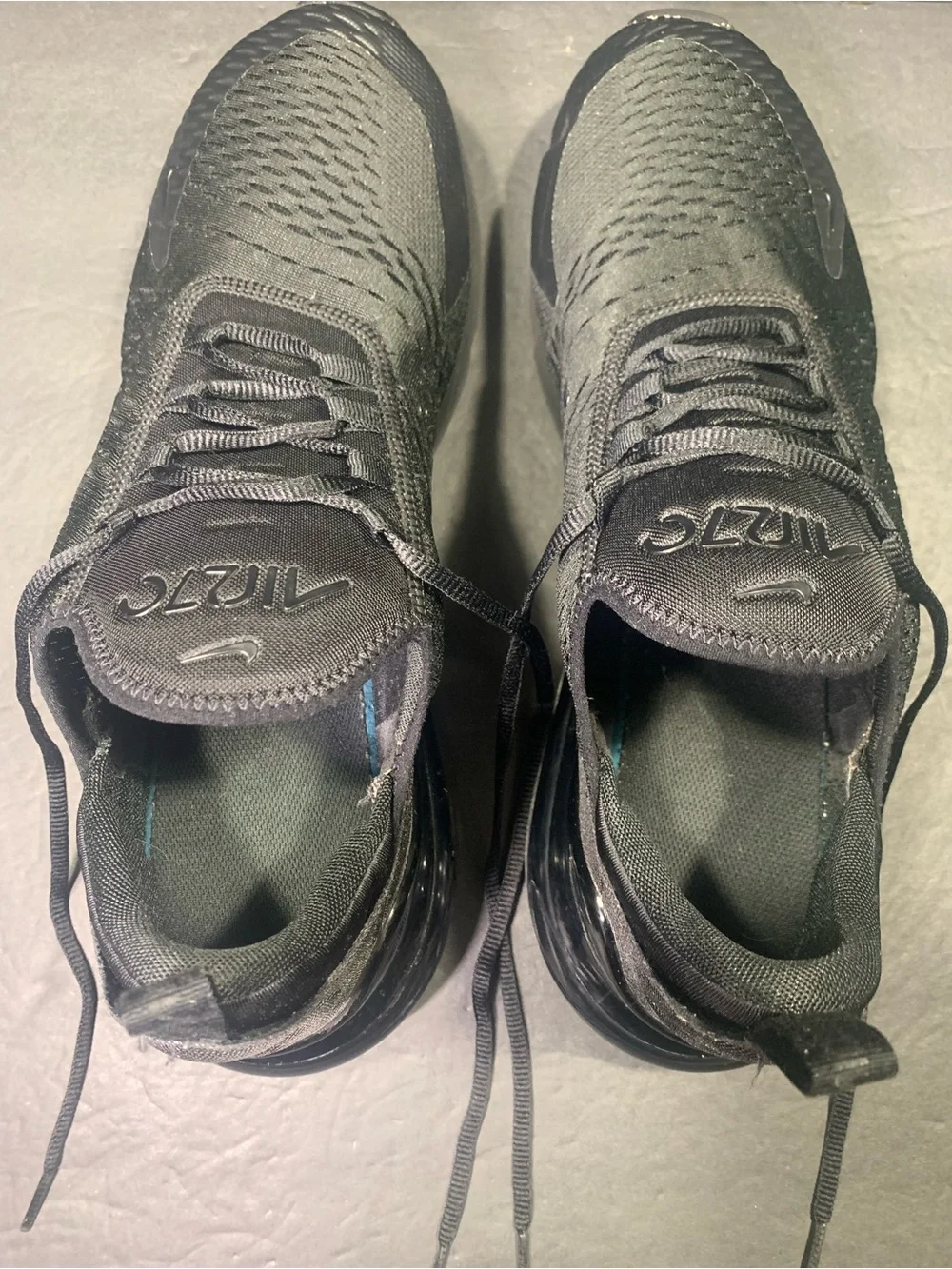 Nike Air Max 270 Men’s Black Running Walking Sneakers Shoe Size- 14